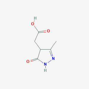 B1362204 2-(3-methyl-5-oxo-4,5-dihydro-1H-pyrazol-4-yl)acetic acid CAS No. 845808-92-6