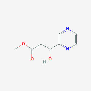 Methyl 3-hydroxy-3-(pyrazin-2-yl)propanoate