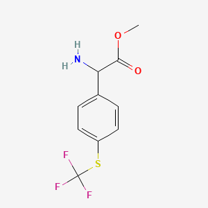 Methyl 2-amino-2-(4-((trifluoromethyl)thio)phenyl)acetate