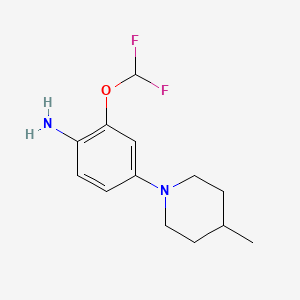 2-(Difluoromethoxy)-4-(4-methylpiperidin-1-yl)aniline