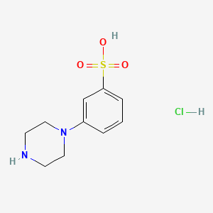 molecular formula C10H15ClN2O3S B13622216 3-(Piperazin-1-yl)benzene-1-sulfonicacidhydrochloride 