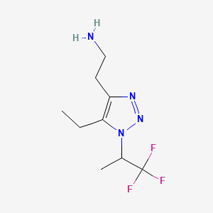 2-[5-ethyl-1-(1,1,1-trifluoropropan-2-yl)-1H-1,2,3-triazol-4-yl]ethan-1-amine