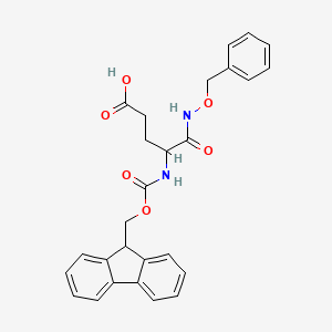 4-[(benzyloxy)carbamoyl]-4-({[(9H-fluoren-9-yl)methoxy]carbonyl}amino)butanoic acid