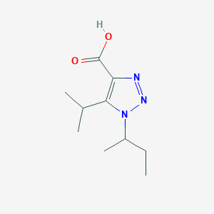 molecular formula C10H17N3O2 B13622294 1-(Sec-butyl)-5-isopropyl-1h-1,2,3-triazole-4-carboxylic acid 