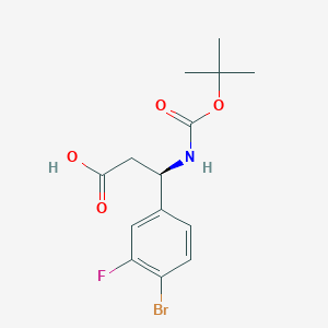 (R)-3-(4-Bromo-3-fluorophenyl)-3-((tert-butoxycarbonyl)amino)propanoic acid