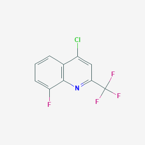 molecular formula C10H4ClF4N B1362245 4-氯-8-氟-2-(三氟甲基)喹啉 CAS No. 401567-85-9