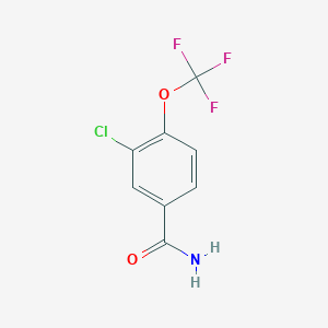 molecular formula C8H5ClF3NO2 B1362246 3-氯-4-(三氟甲氧基)苯甲酰胺 CAS No. 40251-61-4