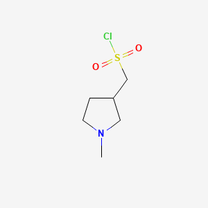 molecular formula C6H12ClNO2S B13622503 (1-Methylpyrrolidin-3-yl)methanesulfonyl chloride 