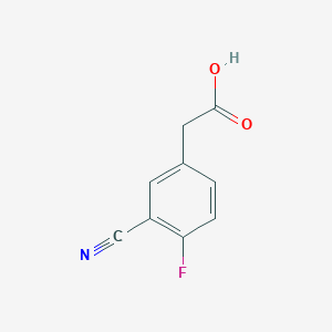 molecular formula C9H6FNO2 B1362253 2-(3-氰基-4-氟苯基)乙酸 CAS No. 519059-11-1