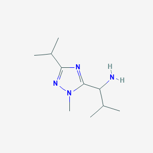 1-(3-Isopropyl-1-methyl-1h-1,2,4-triazol-5-yl)-2-methylpropan-1-amine