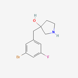 3-(3-Bromo-5-fluorobenzyl)pyrrolidin-3-ol