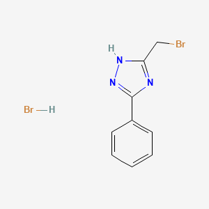 3-(bromomethyl)-5-phenyl-4H-1,2,4-triazolehydrobromide