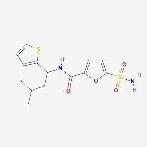 N-[3-methyl-1-(thiophen-2-yl)butyl]-5-sulfamoylfuran-2-carboxamide