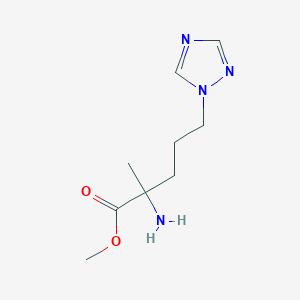 Methyl 2-amino-2-methyl-5-(1h-1,2,4-triazol-1-yl)pentanoate