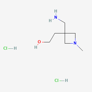 2-[3-(Aminomethyl)-1-methylazetidin-3-yl]ethan-1-ol dihydrochloride