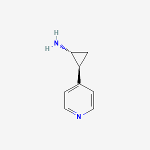 molecular formula C8H10N2 B13622766 rac-(1R,2S)-2-(pyridin-4-yl)cyclopropan-1-amine 