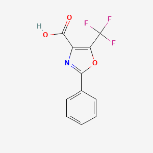 molecular formula C11H6F3NO3 B1362288 2-Phenyl-5-(trifluoromethyl)oxazole-4-carboxylic acid CAS No. 236736-23-5