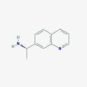 molecular formula C11H12N2 B13622896 (S)-1-(Quinolin-7-yl)ethan-1-amine 