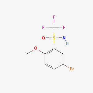 molecular formula C8H7BrF3NO2S B13622912 (5-Bromo-2-methoxyphenyl)(imino)(trifluoromethyl)-lambda6-sulfanone 