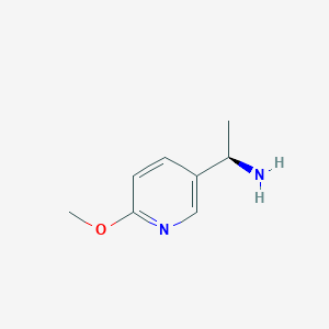 molecular formula C8H12N2O B13622954 (R)-1-(6-Methoxypyridin-3-yl)ethan-1-amine 