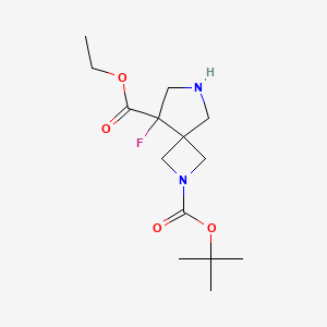 2-Tert-butyl 8-ethyl 8-fluoro-2,6-diazaspiro[3.4]octane-2,8-dicarboxylate