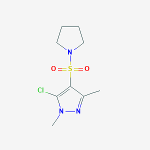 molecular formula C9H14ClN3O2S B1362296 5-Chloro-1,3-dimethyl-4-(tetrahydro-1H-pyrrol-1-ylsulphonyl)-1H-pyrazole CAS No. 647825-38-5