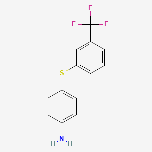 molecular formula C13H10F3NS B1362305 4-{[3-(Trifluoromethyl)phenyl]sulfanyl}aniline CAS No. 339104-66-4