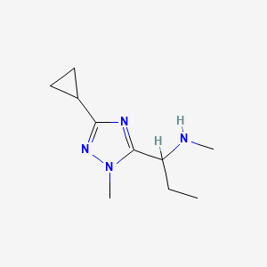 1-(3-Cyclopropyl-1-methyl-1h-1,2,4-triazol-5-yl)-N-methylpropan-1-amine