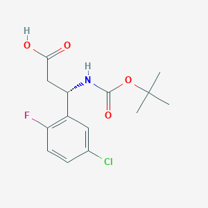 (S)-3-((tert-Butoxycarbonyl)amino)-3-(5-chloro-2-fluorophenyl)propanoic acid