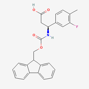 (3S)-3-({[(9H-fluoren-9-yl)methoxy]carbonyl}amino)-3-(3-fluoro-4-methylphenyl)propanoic acid