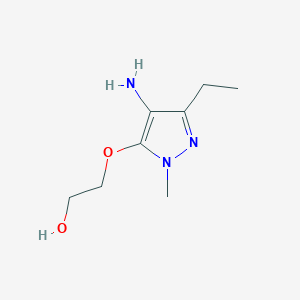 2-((4-Amino-3-ethyl-1-methyl-1h-pyrazol-5-yl)oxy)ethan-1-ol