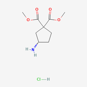 1,1-dimethyl(3S)-3-aminocyclopentane-1,1-dicarboxylatehydrochloride