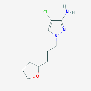 4-Chloro-1-(3-(tetrahydrofuran-2-yl)propyl)-1h-pyrazol-3-amine