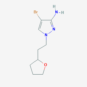 4-Bromo-1-(2-(tetrahydrofuran-2-yl)ethyl)-1h-pyrazol-3-amine