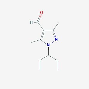 3,5-Dimethyl-1-(pentan-3-yl)-1h-pyrazole-4-carbaldehyde