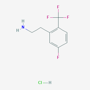 2-[5-Fluoro-2-(trifluoromethyl)phenyl]ethan-1-amine hydrochloride