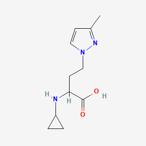 2-(Cyclopropylamino)-4-(3-methyl-1h-pyrazol-1-yl)butanoic acid