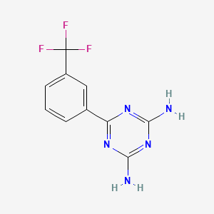 molecular formula C10H8F3N5 B1362341 2,4-二氨基-6-[3-(三氟甲基)苯基]-1,3,5-三嗪 CAS No. 30508-78-2