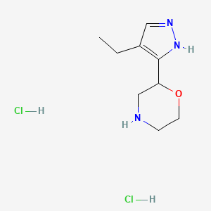 2-(4-ethyl-1H-pyrazol-3-yl)morpholine dihydrochloride