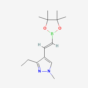 3-ethyl-1-methyl-4-[2-(tetramethyl-1,3,2-dioxaborolan-2-yl)ethenyl]-1H-pyrazole