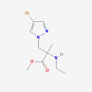 Methyl 3-(4-bromo-1h-pyrazol-1-yl)-2-(ethylamino)-2-methylpropanoate