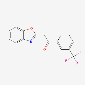 molecular formula C16H10F3NO2 B1362350 2-(1,3-苯并噁唑-2-基)-1-[3-(三氟甲基)苯基]乙酮 CAS No. 849021-37-0