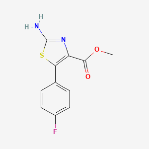 molecular formula C11H9FN2O2S B1362355 Methyl 2-amino-5-(4-fluorophenyl)-1,3-thiazole-4-carboxylate CAS No. 886361-30-4