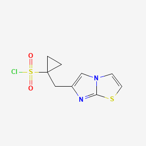 1-(Imidazo[2,1-b]thiazol-6-ylmethyl)cyclopropane-1-sulfonyl chloride