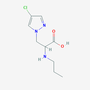 3-(4-Chloro-1h-pyrazol-1-yl)-2-(propylamino)propanoic acid