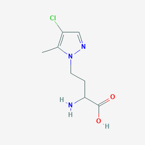 2-Amino-4-(4-chloro-5-methyl-1h-pyrazol-1-yl)butanoic acid