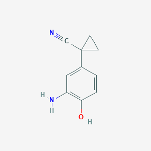 1-(3-Amino-4-hydroxyphenyl)cyclopropane-1-carbonitrile