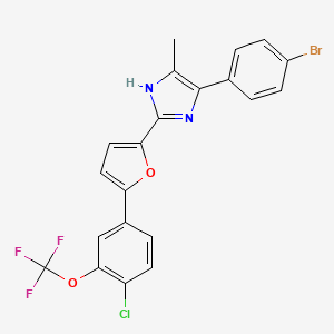 4-(4-bromophenyl)-2-{5-[4-chloro-3-(trifluoromethoxy)phenyl]furan-2-yl}-5-methyl-1H-imidazole