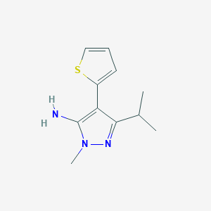 3-Isopropyl-1-methyl-4-(thiophen-2-yl)-1h-pyrazol-5-amine