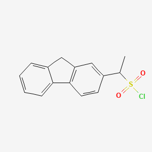 1-(9h-Fluoren-2-yl)ethane-1-sulfonyl chloride